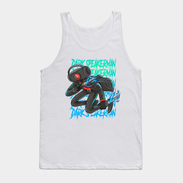 skibidi toilet dark speakerman Tank Top by Draw For Fun 